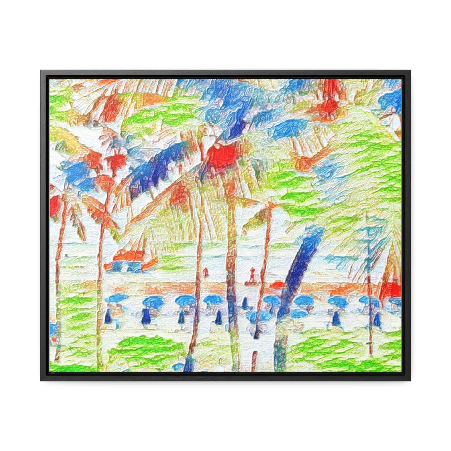 Gallery Canvas Wraps, Horizontal Frame ... "The Royal Hawai'ian: Waikiki Beach_Beach" ... Honolulu, HI ... Ocotber 2014 (Halloween) ... Original Works ...