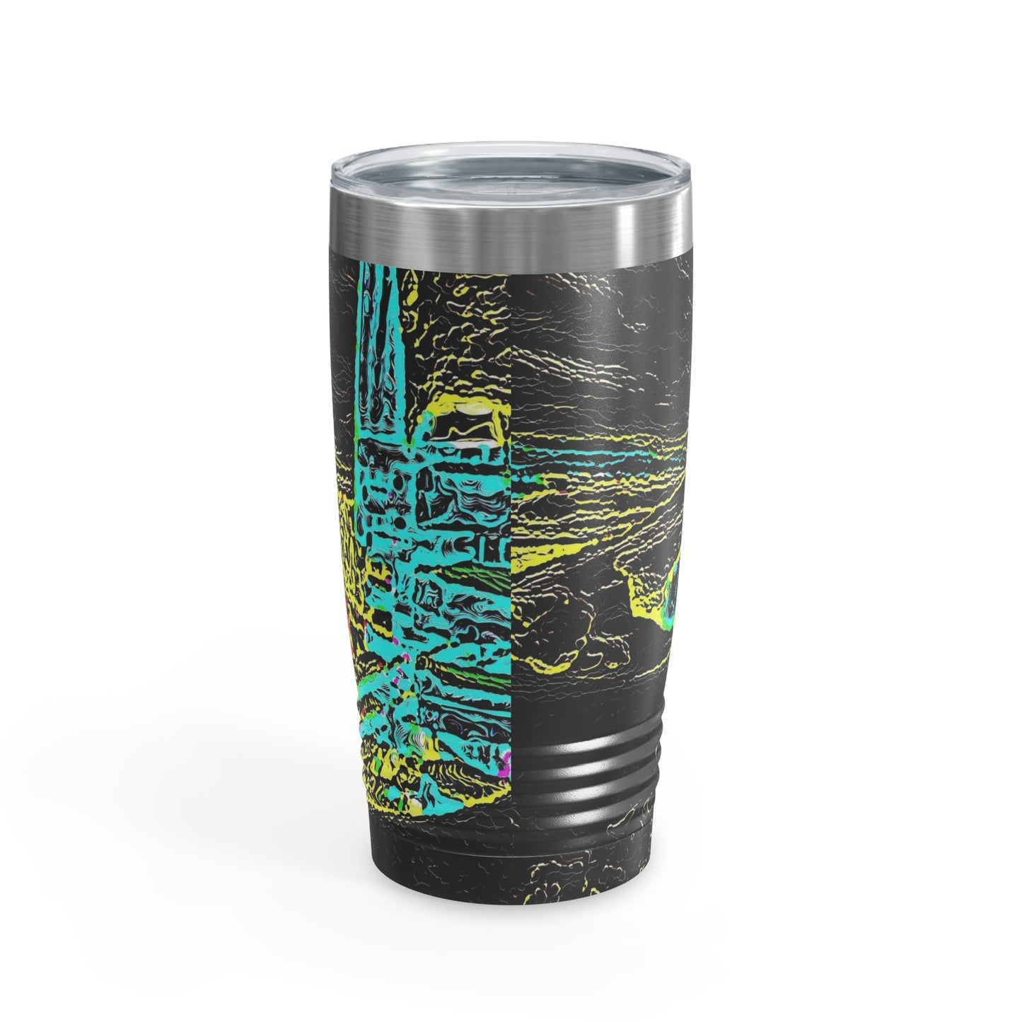 Ringneck Tumbler, 20oz ... "Snow Vehicle In Snow Storm At-Rest" ... Circa 12Mar23 ... Central Idaho ... 18-Hours Rendering Time: Original Works ...