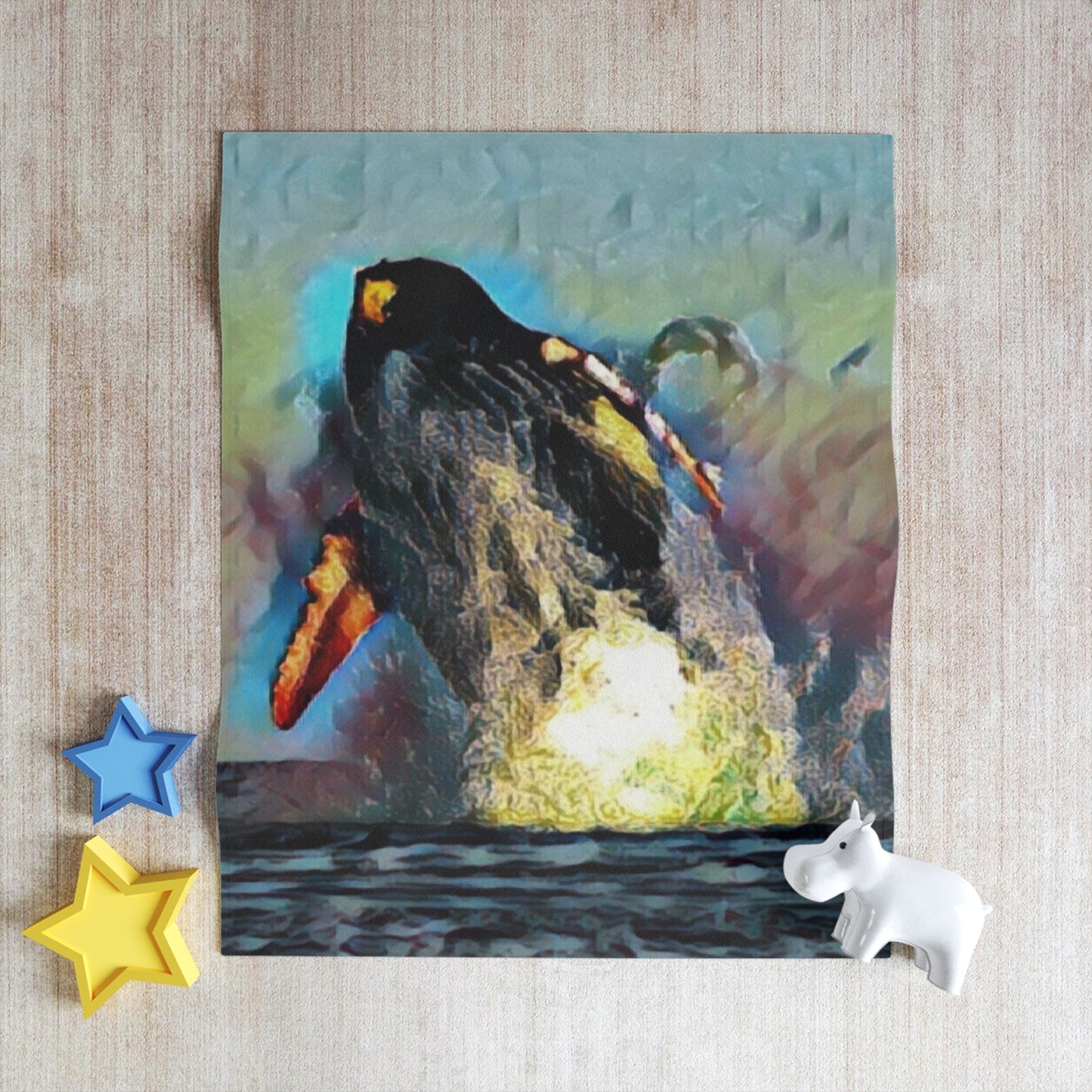 Throw Blanket ... An Extraordinary Humpback Breach ... 'With Explosive Energy' ... Family Archives (KPH) ... Circa: 21st Century. Maui, HI ... Original Works ...