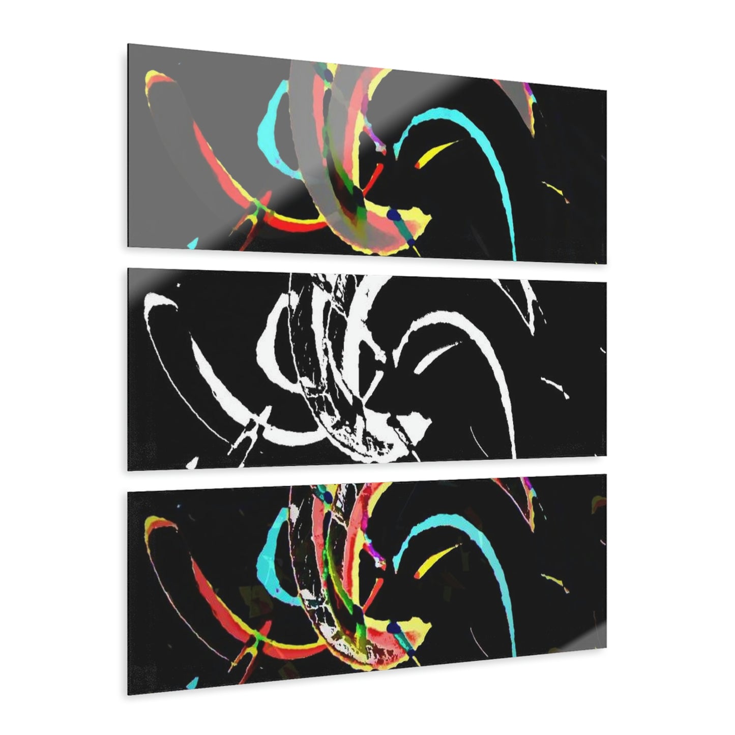 Acrylic Prints (Triptych) ... "Waning Moon" ... Central Idaho ... October 2022 ... Rendering Time: 22 Hours ... Original Works ...