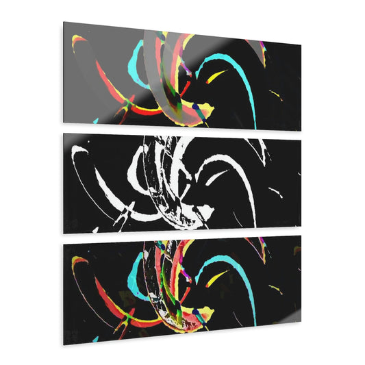Acrylic Prints (Triptych) ... "Waning Moon" ... Central Idaho ... October 2022 ... Rendering Time: 22 Hours ... Original Works ...