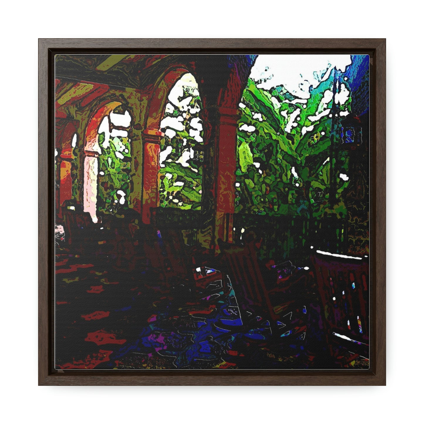 Gallery Canvas Wraps, Square Frame ...  Lanai & Rocking Chairs At: 'The Pink Palace' ... The Royal Hawai'ian ... Honolulu, HI ... '27Oct2014' ... Original Works ...