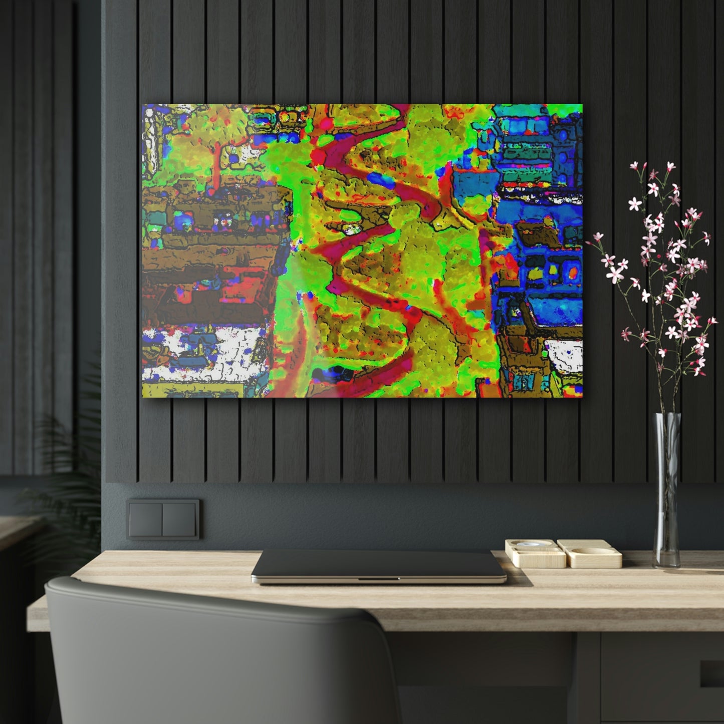 Acrylic Prints ... A Crazy Street ... 'Eight Winding Curve-Switchbacks' ... "Lombard Street, San Francisco, CA' ... Family Archives: 1970's ... Original Works ...