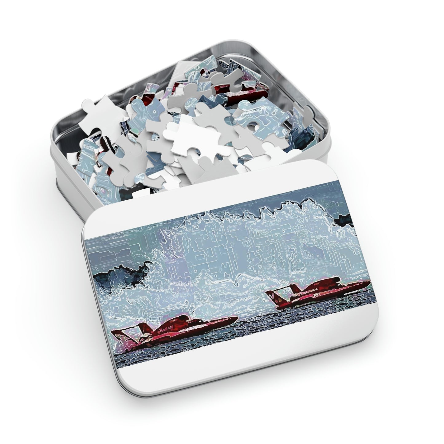 Jigsaw Puzzle (30, 110, 252, 500,1000-Piece) ... Seattle Columbia Cup On Lake Washington ... "Dave Wilcox Heads For The Win" ... Associate Gift-Photo ... Original Works ...