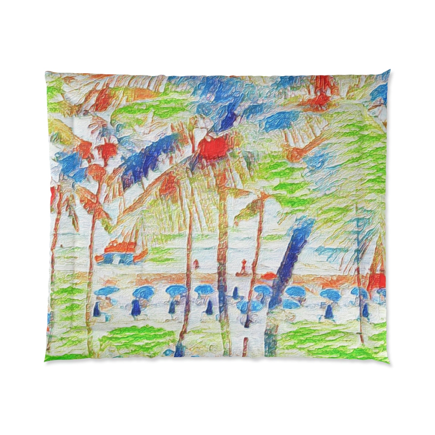 Comforter ... "The Royal Hawai'ian: Waikiki Beach_Beach" ... Honolulu, HI ... October 2014 (Halloween) ... Original Works ...