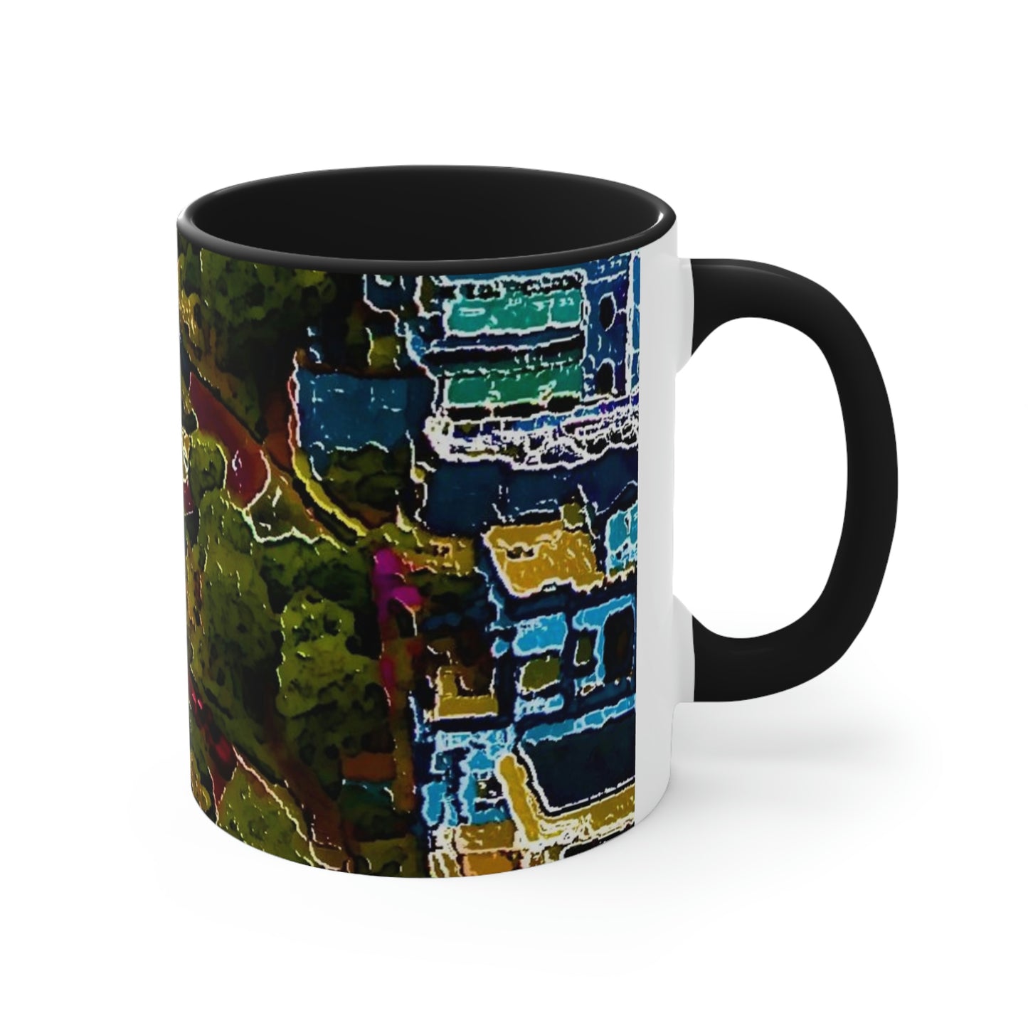 Accent Coffee Mug, 11oz ... A Crazy Street ... 'Eight Winding Curve-Switchbacks' ... "Lombard Street, San Francisco, CA' ... Family Archives: 1970's ... Original Works ...