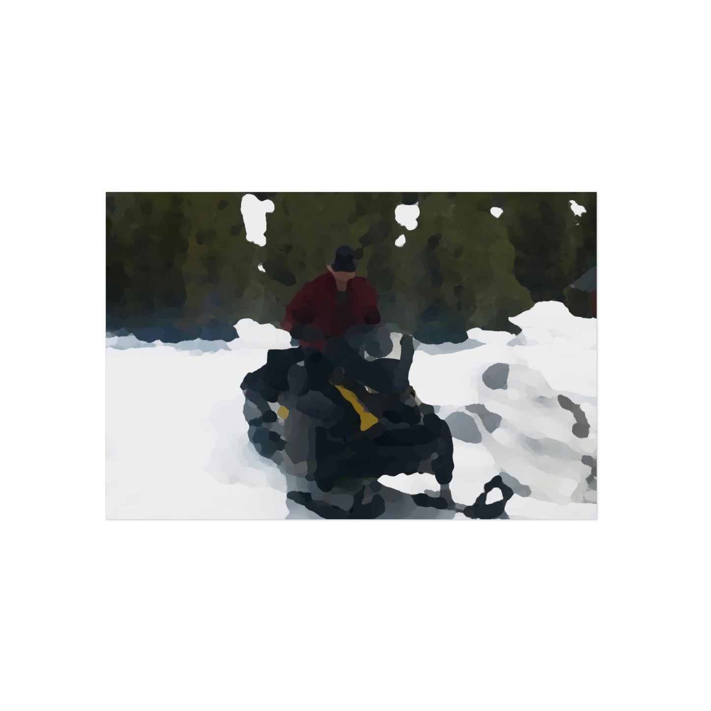 Aluminum Composite Panels ... "Snowmobiling A Mountain Paradise" ... Circa April 2021 ... Original Works ... (Full_Spectrum_Oilification ... )