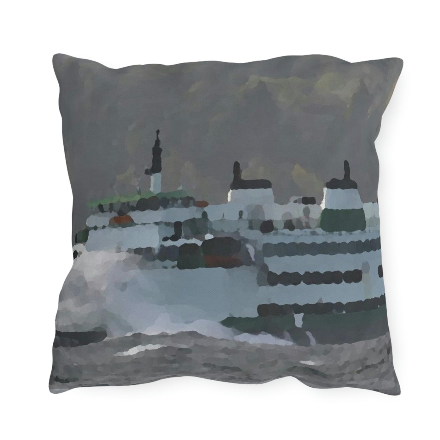 Outdoor Pillows ... WADOT Ferry Crossing ... "A Very Rough Day" ... Mulkiteo Route ... Family Archives ... Early 1990's' ... Original Works ...