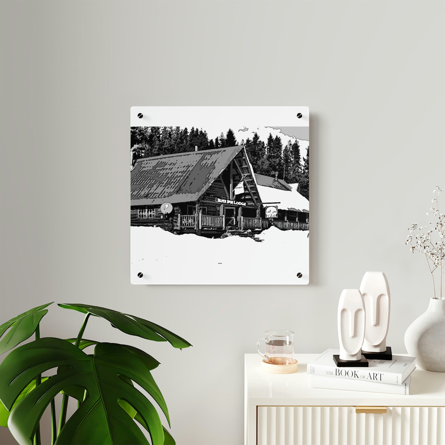 Acrylic Wall Art Panels ... A Beautiful Lodge & Back-Country Outfitter In A Mountain Town ... 'Dixie, Idaho, November 2022' ... Original Works ...