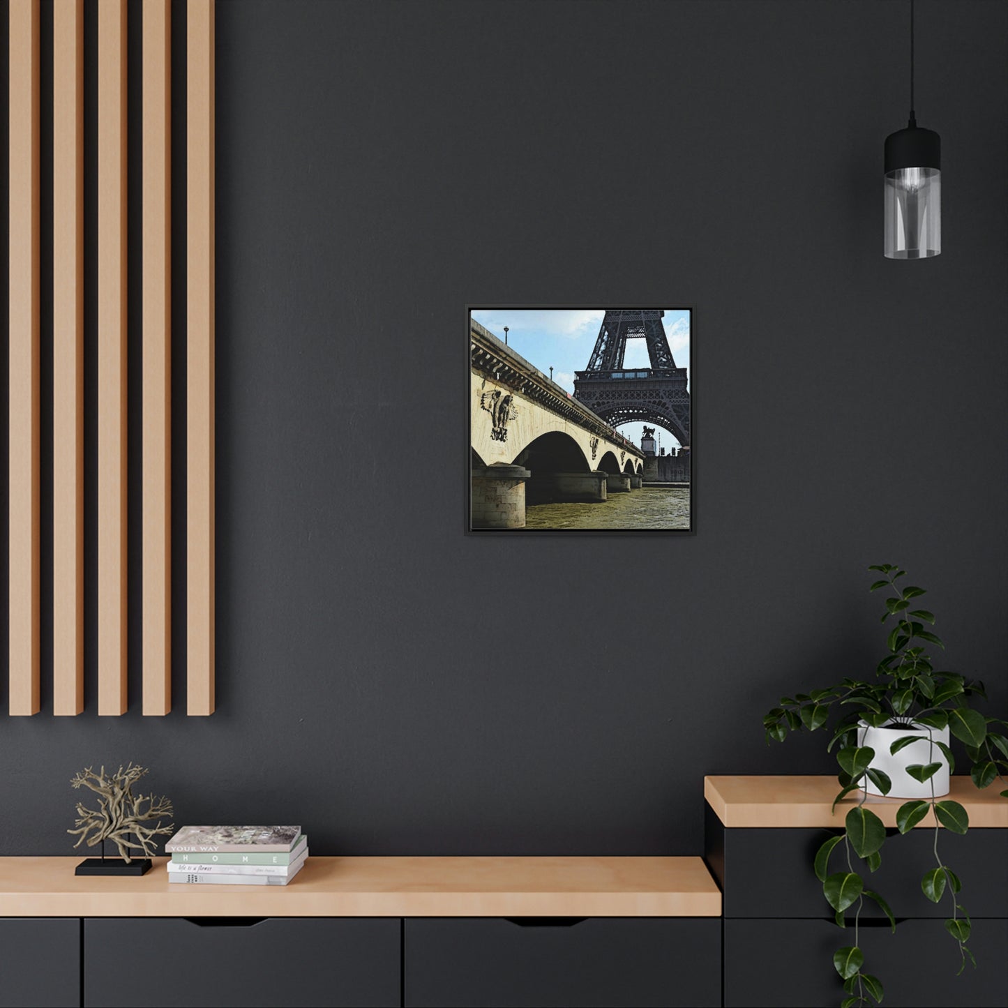 Gallery Canvas Wraps, Square Frame ...  Le Tour D'Eiffel ..."Along The Water" ... Barbara Joan Bonnell-Holt ... Le Voyage De Paris: 1972 ... Original Works ...