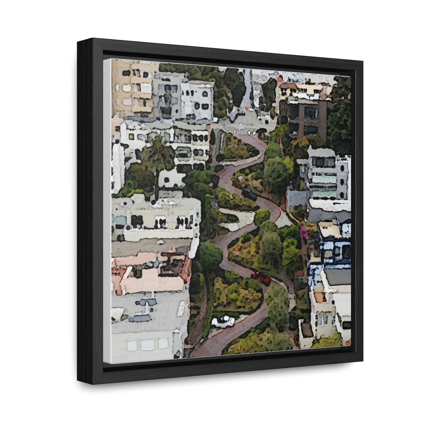 Gallery Canvas Wraps, Square Frame ... A Crazy Street ... 'Eight Winding Curve-Switchbacks' ... "Lombard Street, San Francisco, CA' ... Family Archives: 1970's ... Original Works ...