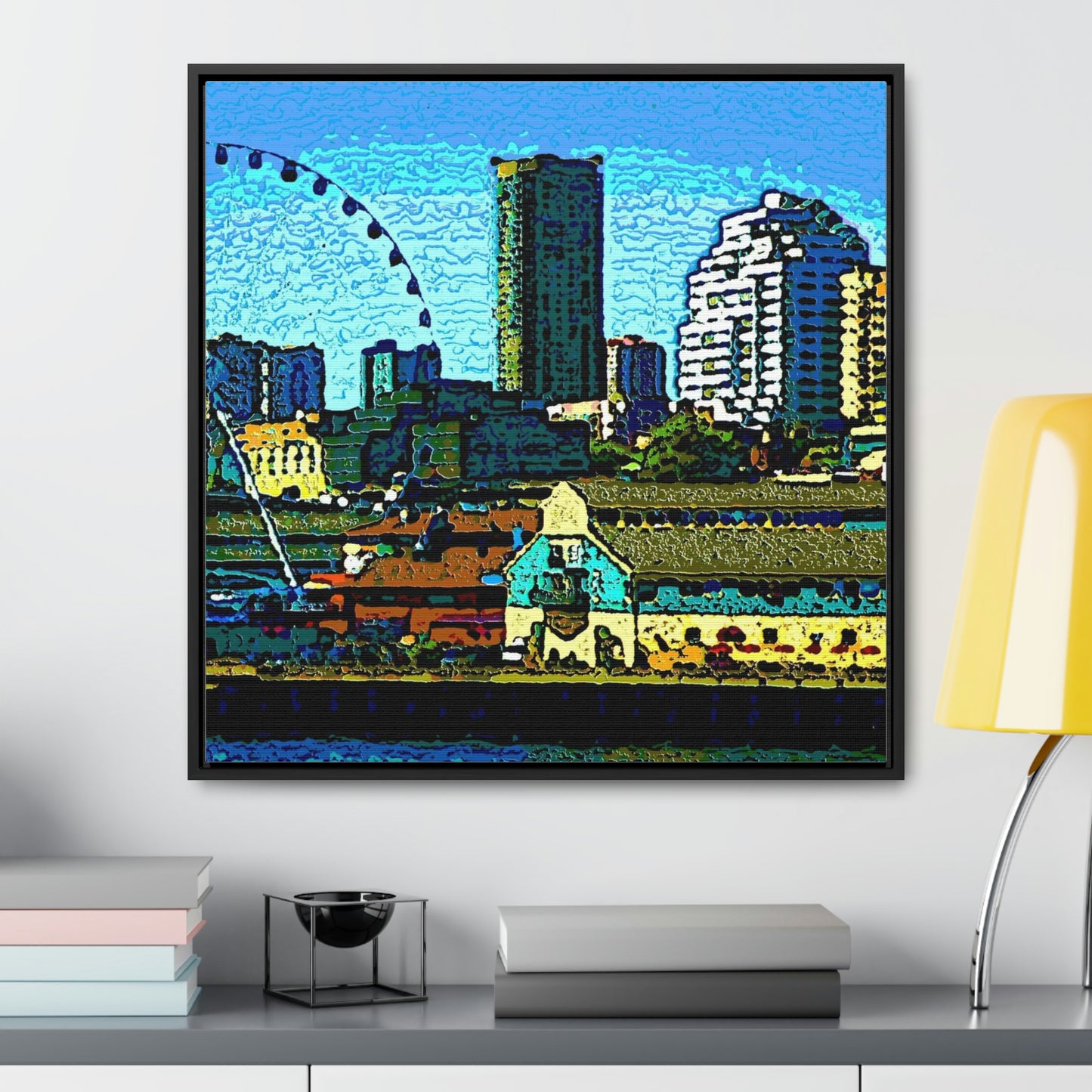 Gallery Canvas Wraps, Square Frame ... That Classic Wheel ... 'Seattle's Wheel' ... & An Old Classic Waterside Vendors ...  'Family Archives' ... Original Works ...