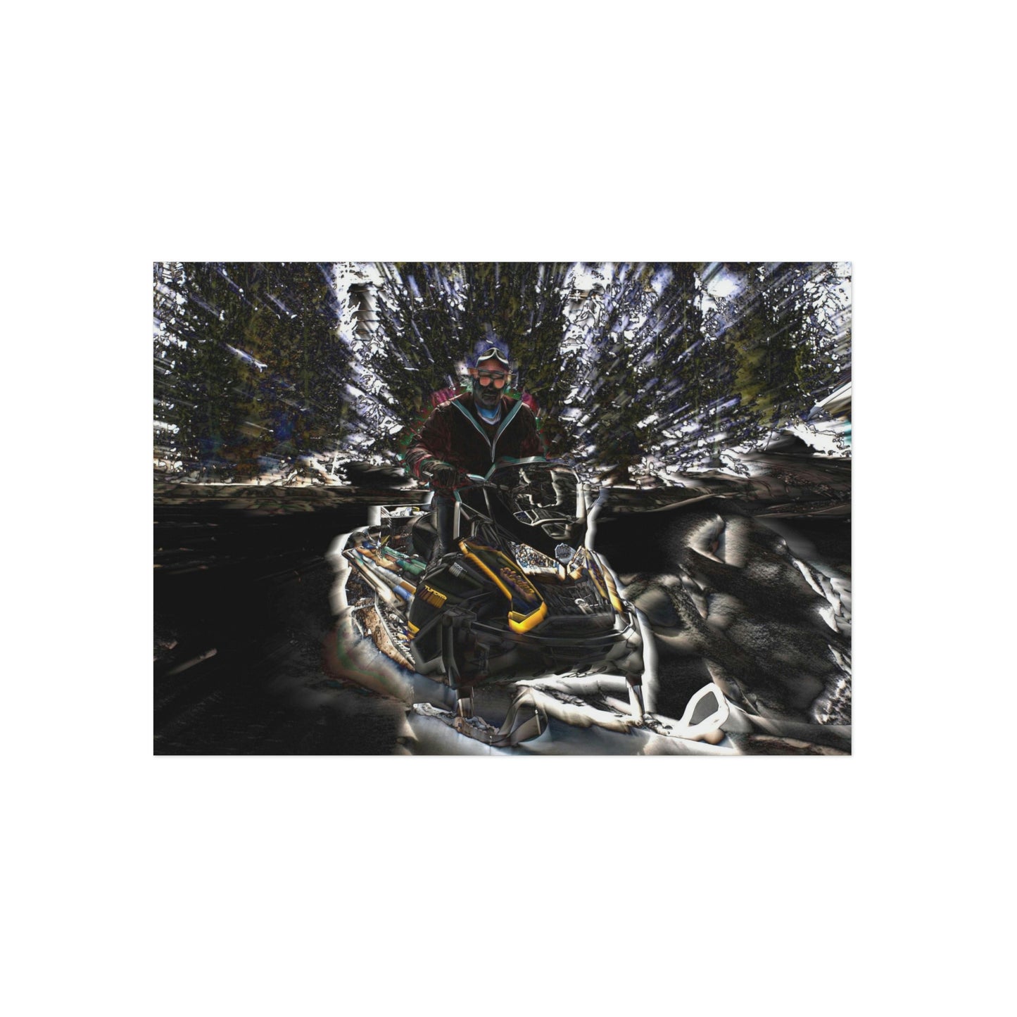 Aluminum Composite Panels ... Snowmobiling The Local Trails ... "A Spring Day" ... March 2021 ... Central Idaho ... Original Works ...