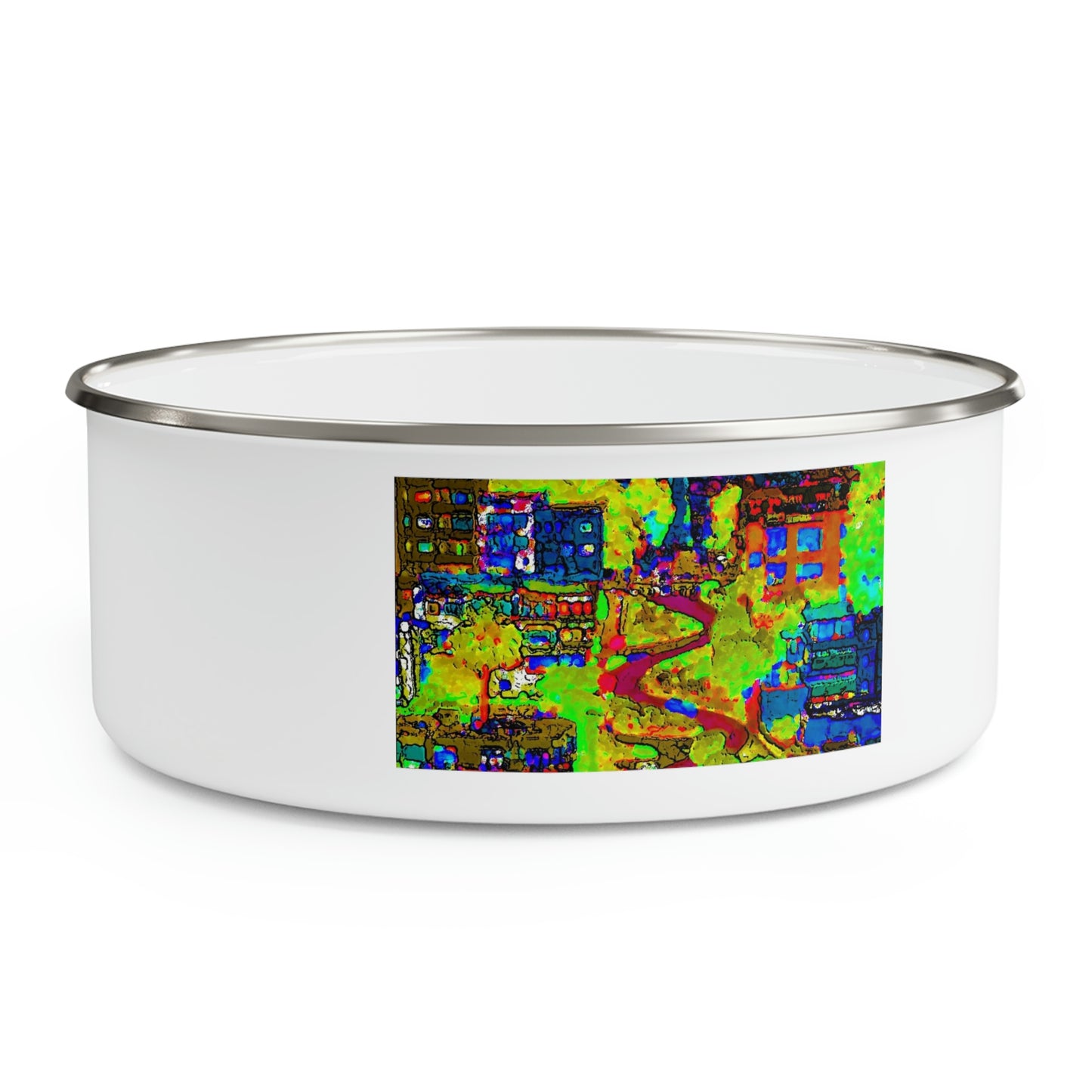 Enamel Bowl ... A Crazy Street ... 'Eight Winding Curve-Switchbacks' ... "Lombard Street, San Francisco, CA' ... Family Archives: 1970's ... Original Works ...
