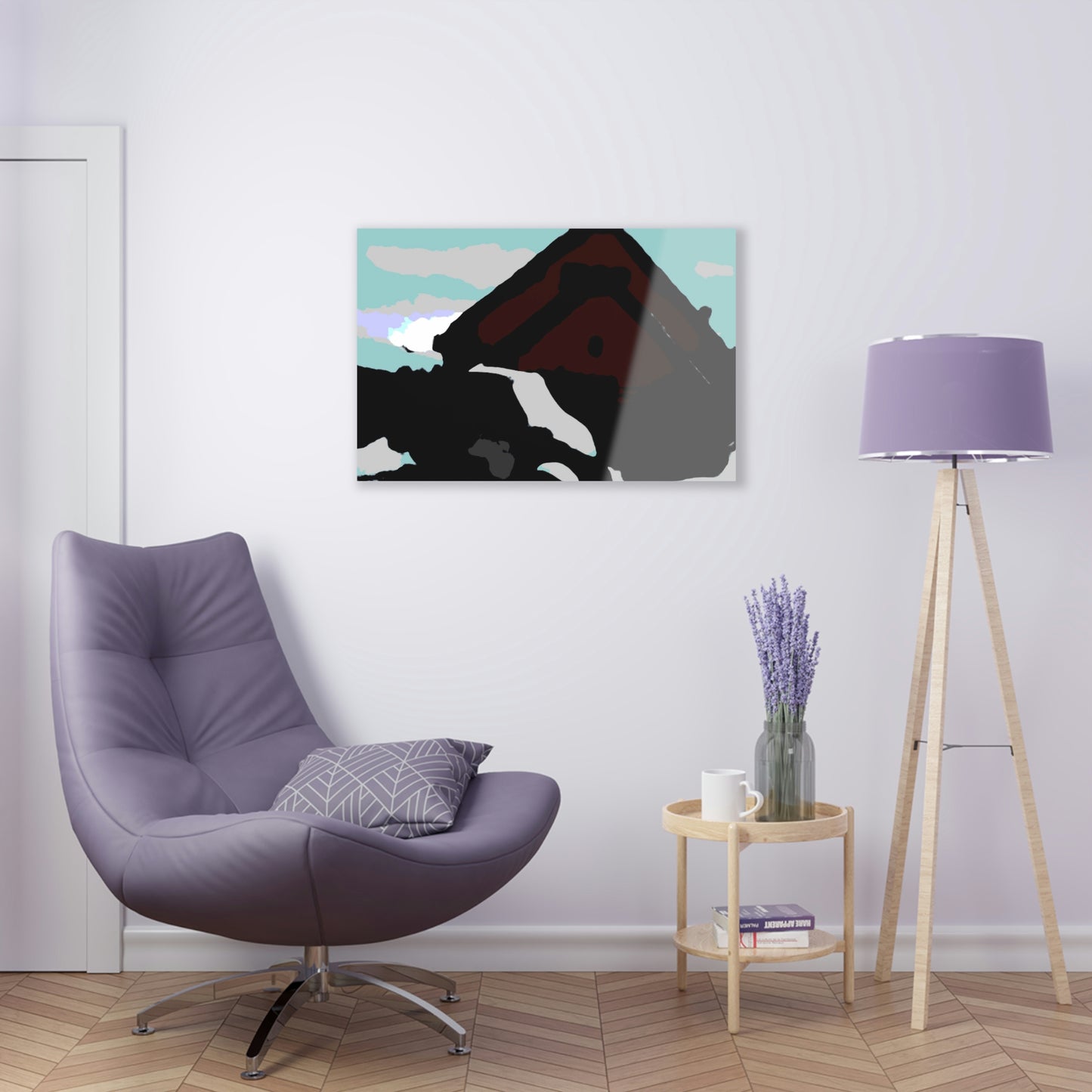 Acrylic Prints ...  After An Intense Snow Storm ... 'Digging Out' ... A Vehicle & Cabin "In The Mountains" ... March 2023 ... Original Works ...