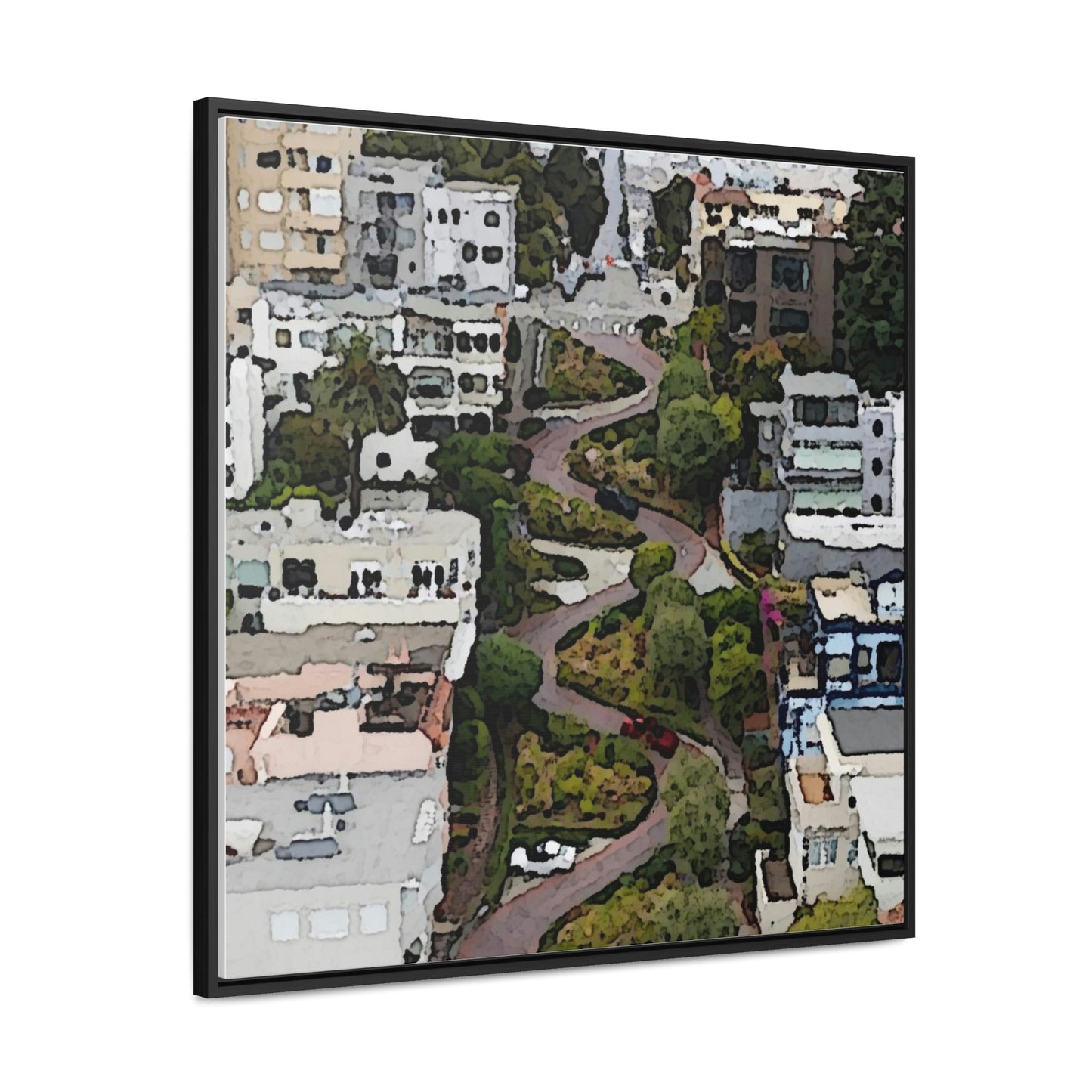 Gallery Canvas Wraps, Square Frame ... A Crazy Street ... 'Eight Winding Curve-Switchbacks' ... "Lombard Street, San Francisco, CA' ... Family Archives: 1970's ... Original Works ...