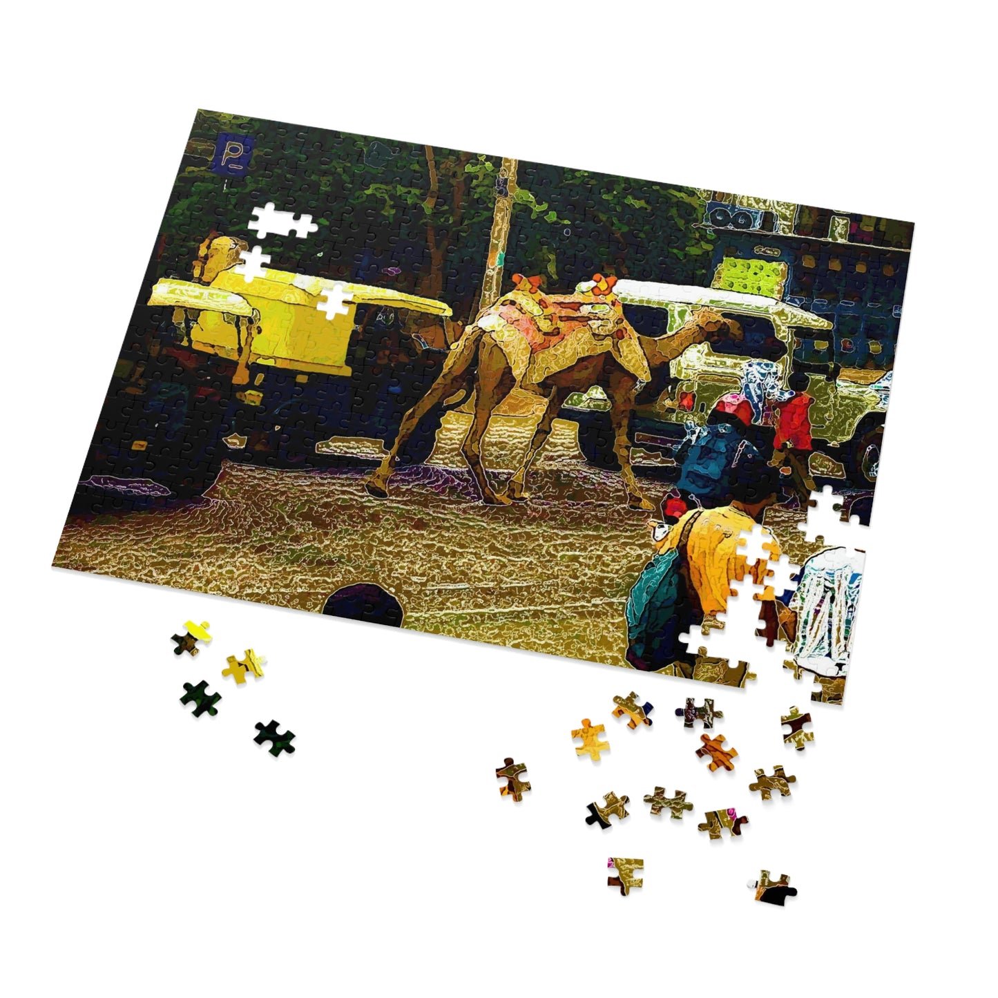 Jigsaw Puzzle (30, 110, 252, 500,1000-Piece) ... "Truckin'-Up-To-Buffalo ... 'Oops - Wrong Country' ... Truckin'-Up-To-New Delll -'E' ... " ... (Delhi, India) ... 5July2007. Original Works ...