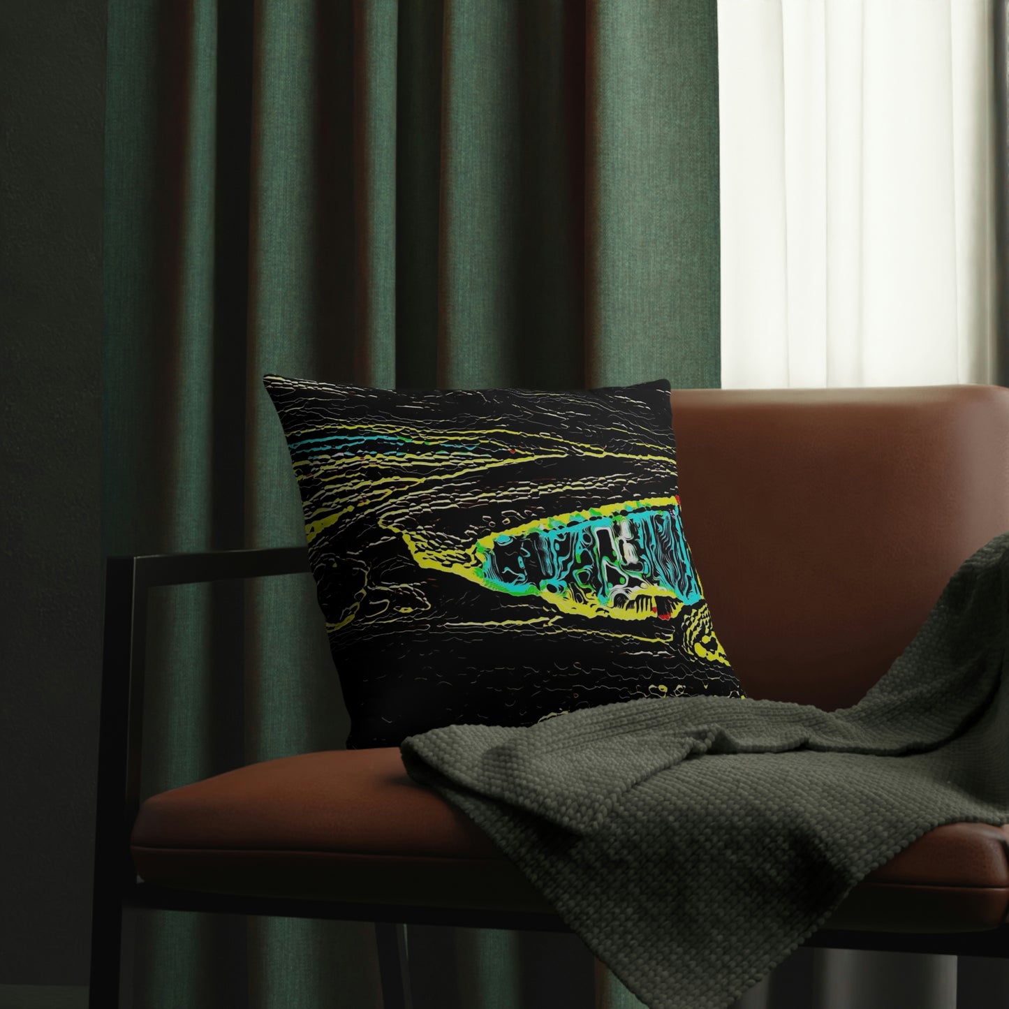 Waterproof Pillows ...  "Snow Vehicle In Snow Storm At-Rest" ... Circa 12Mar23 ... Central Idaho ... 18-Hours Rendering Time: Original Works ...