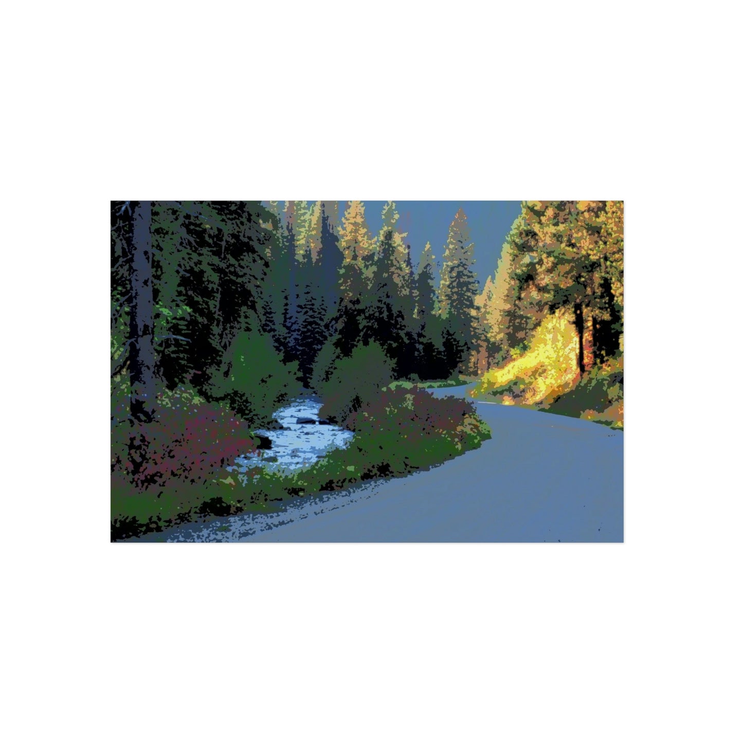 Aluminum Composite Panels ... A Mountain River ... A Mountain Road ... "Parallels That Follow Their Mutual Journeys ..." ... Red River, Idaho ... Autumn 2022 ... Original Works ...