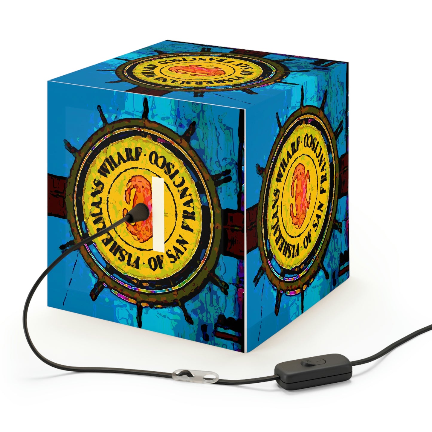 Light Cube Lamp ...  "No.9 Fishermen's Grotto - Fishermen's Wharf, SF, California" ... Family Archives: 1970's ... Original Works ...