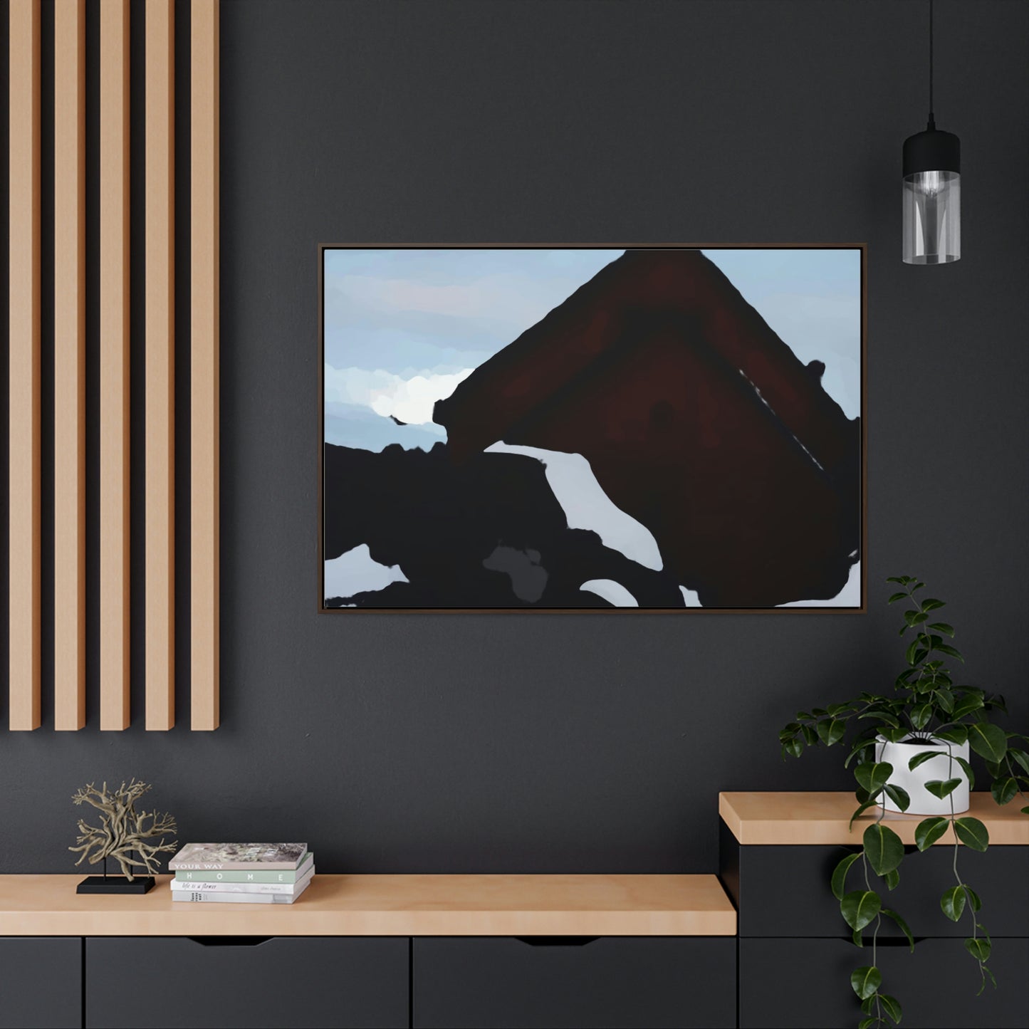 Gallery Canvas Wraps, Horizontal Frame ... After An Intense Snow Storm ... 'Digging Out' ... A Vehicle & Cabin "In The Mountains" ... March 2023 ... Original Works ...