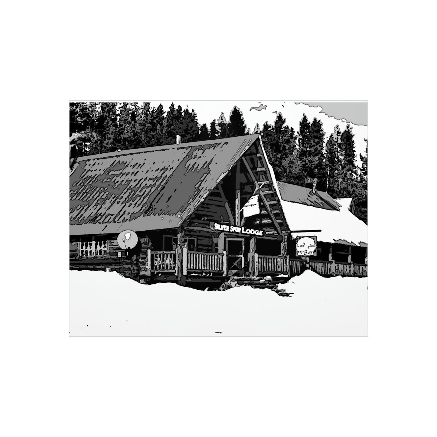 Foam Board ... A Beautiful Lodge & Back-Country Outfitter In A Mountain Town ... 'Dixie, Idaho, November 2022' ... Original Works ...