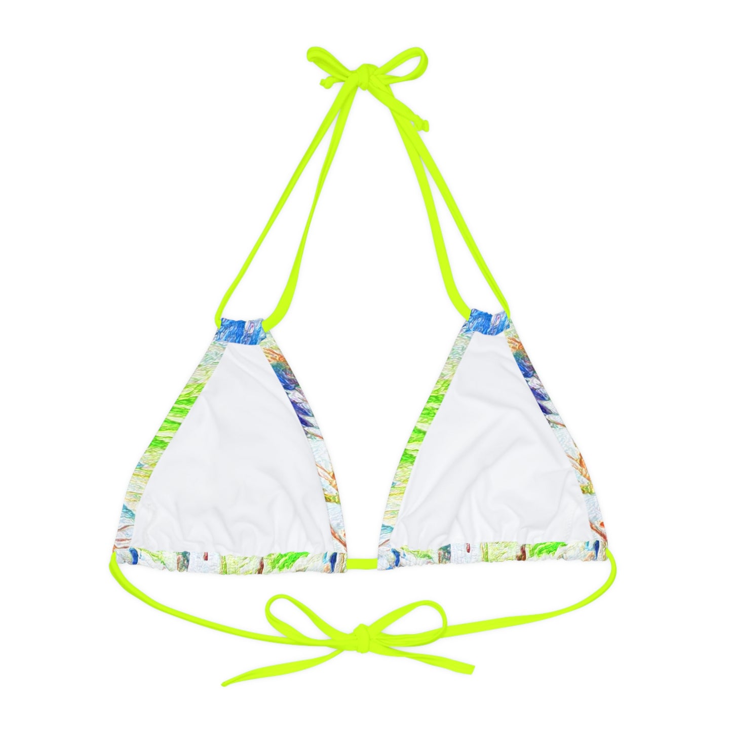 Strappy Triangle Bikini Top (AOP) ... "The Royal Hawai'ian: Waikiki Beach_Beach" ... Honolulu, HI ... Ocotber 2014 (Halloween) ... Original Works ...