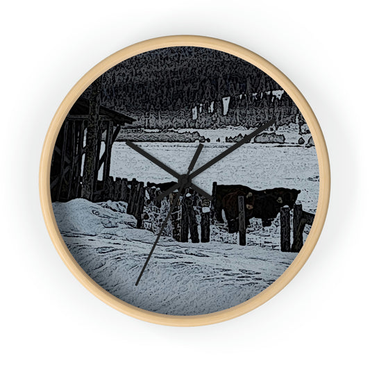 Wall clock ... A Quiet Morning ... "Along The Red River & Nature Preserve Plateau" ... Jan23 ... Original Works ...