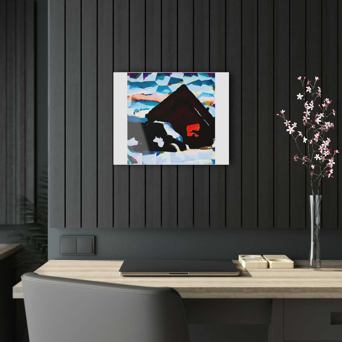 Acrylic Prints ... After An Intense Snow Storm ... 'Digging Out' ... A Vehicle & Cabin "In The Mountains" ... March 2023 ... Original Works ...