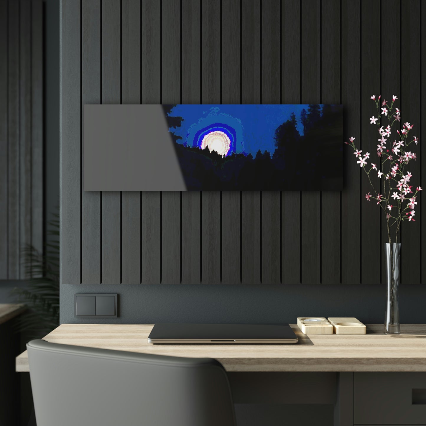 Acrylic Prints ... "The Road Home" ...' Over The River & Through The Woods To? ...' ... Moonscape Near Elk City, Idaho ... Original Works ... 5Jan23 ...