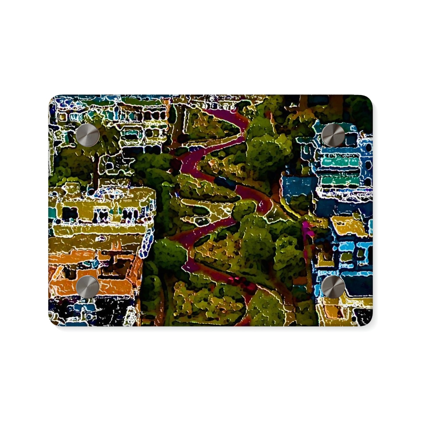 Acrylic Wall Art Panels ... A Crazy Street ... 'Eight Winding Curve-Switchbacks' ... "Lombard Street, San Francisco, CA' ... Family Archives: 1970's ... Original Works ...