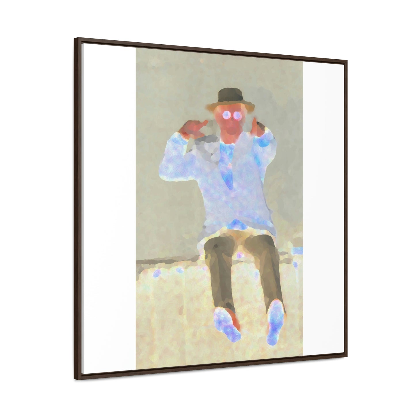 Gallery Canvas Wraps, Square Frame ... "Here's To You Friends & Associates" ... Geting-Er-Done ... Idaho / Washington Border (Lewiston, ID - Clarkston, WA) ... Original Works: Rendering Time: 8 Hours ...