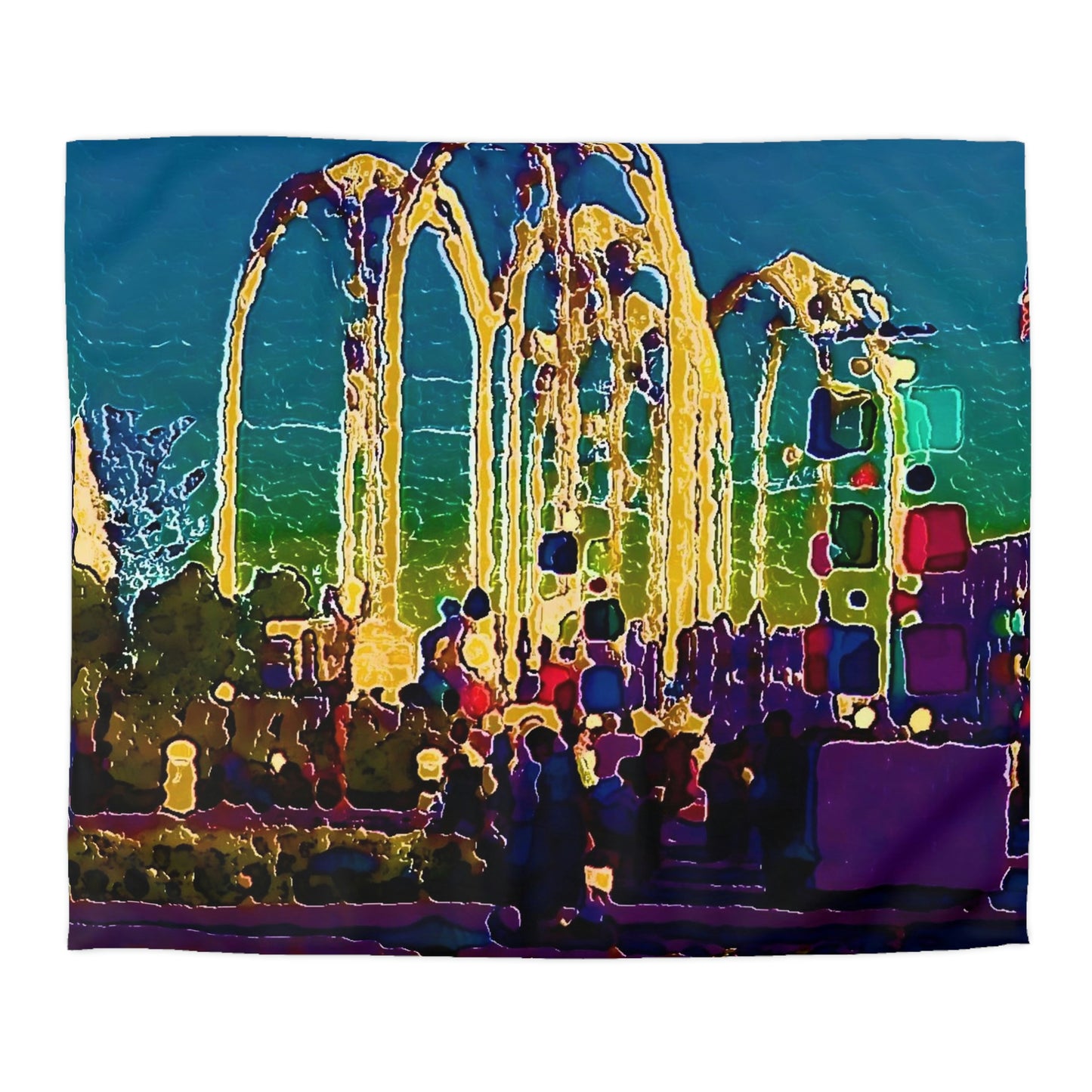 Microfiber Duvet Cover ... "Arches 'Like-No-Other' ... " Seattle World's Fair: 1962. A Family Original ...