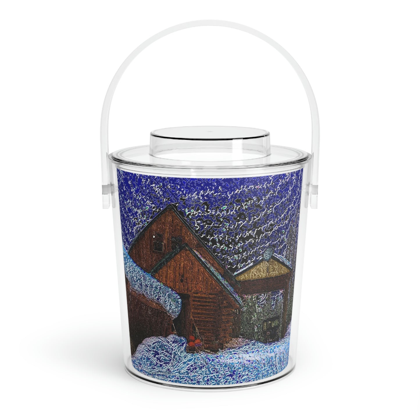 Ice Bucket with Tongs ... An Obvious Helper ... 'A Wonderful Winter-Scene' ... "To Keep Your Ice Chilled ..."