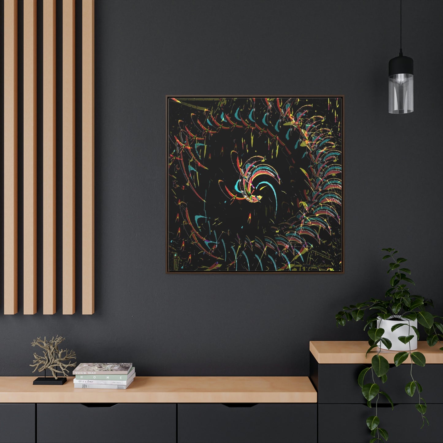 Gallery Canvas Wraps, Square Frame ... "Waning Moon" ... Central Idaho ... October 2022 ... Rendering Time: 22 Hours ... Original Works ...