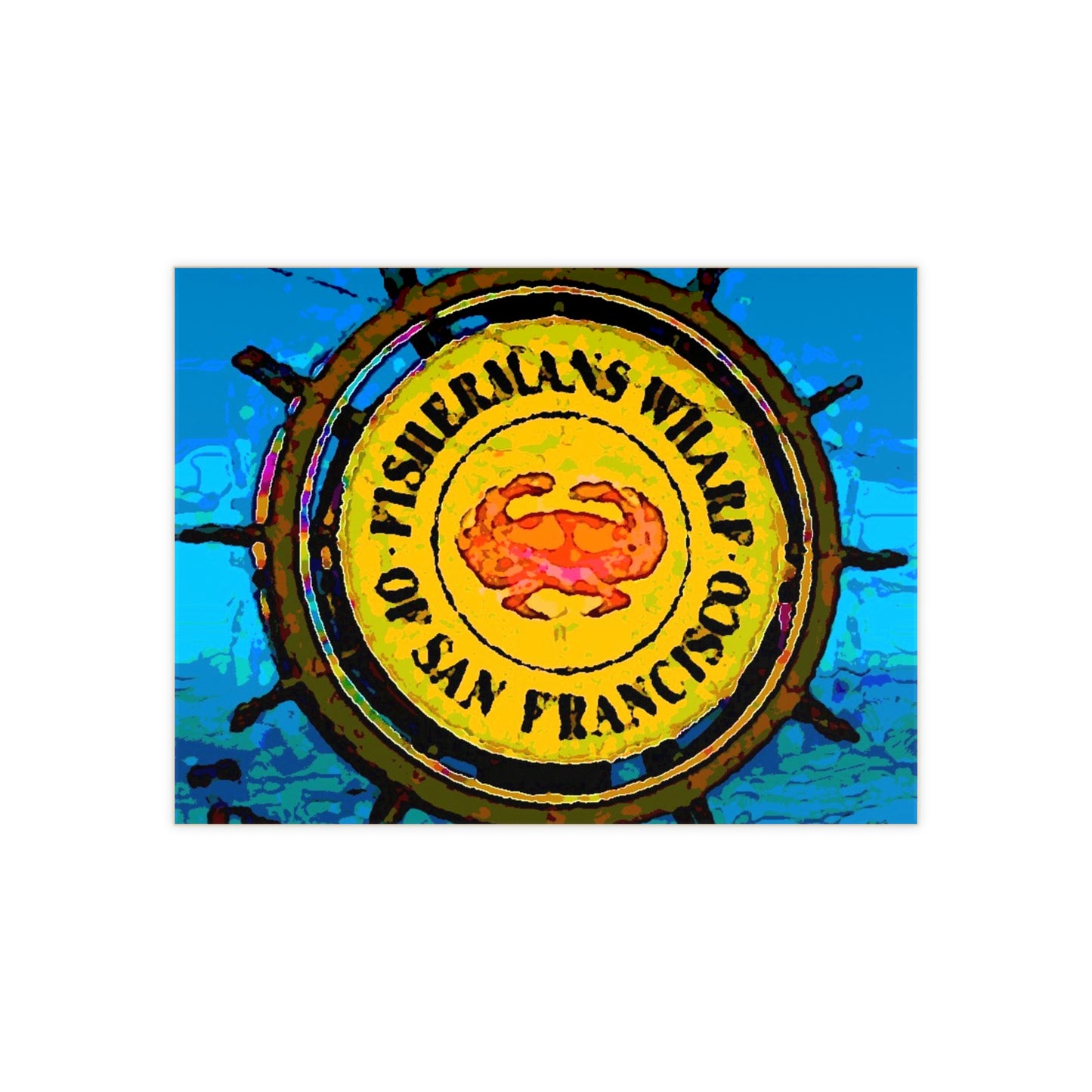 Ceramic Photo Tile ...  "No.9 Fishermen's Grotto - Fishermen's Wharf, SF, California" ... Family Archives: 1970's ... Original Works ...