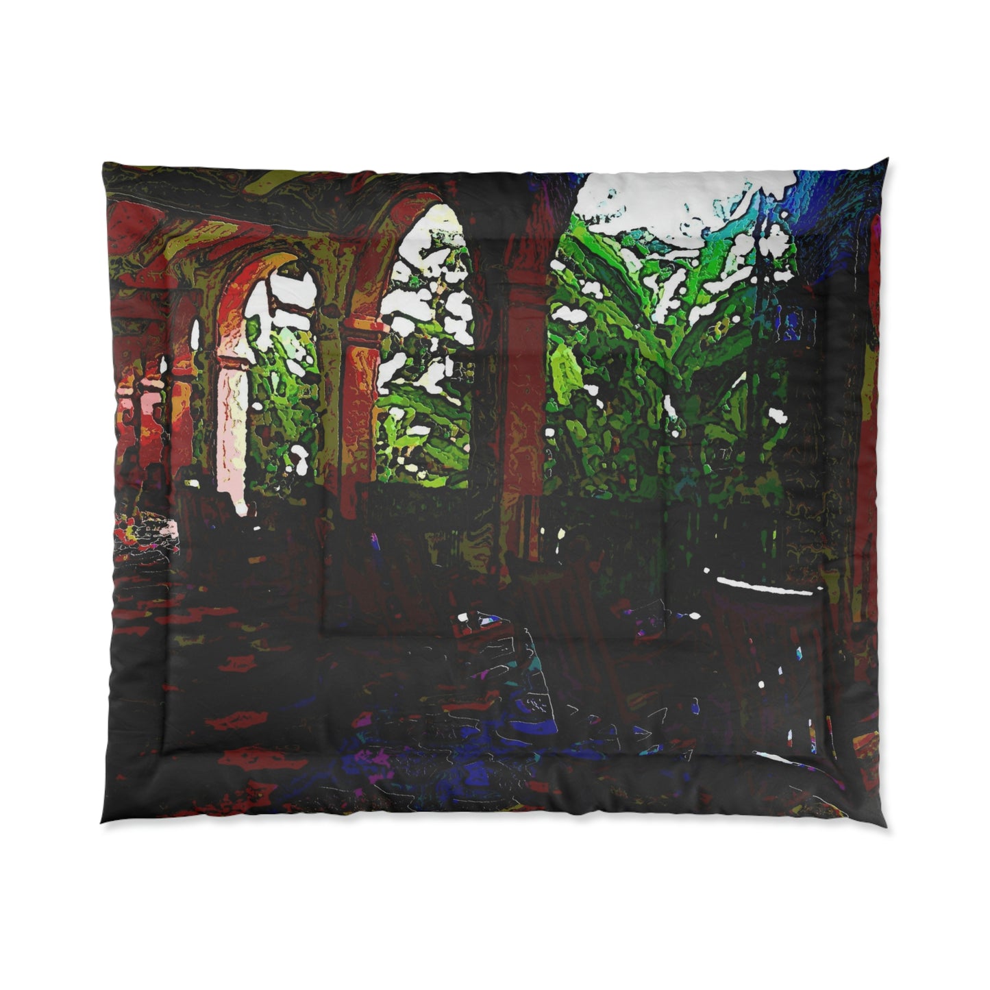 Comforter ... Lanai & Rocking Chairs At: 'The Pink Palace' ... The Royal Hawai'ian ... Honolulu, HI ... '27Oct2014' ... Original Works ...