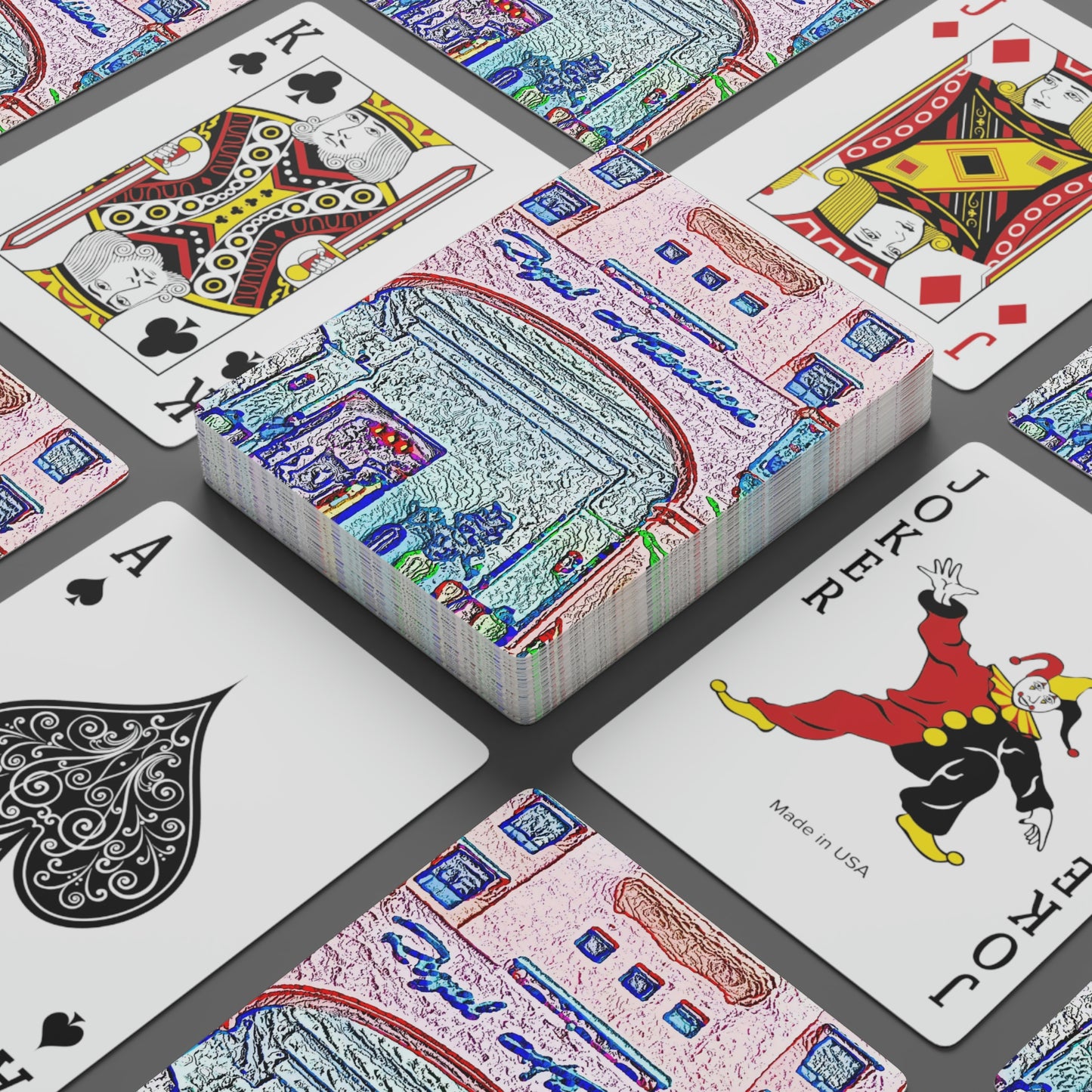 Custom Poker Cards ... "La Grande Entree" At: 'The Pink Palace' ... The Royal Hawai'ian ... Honolulu, HI ... '27Oct2014' ... Original Works ...