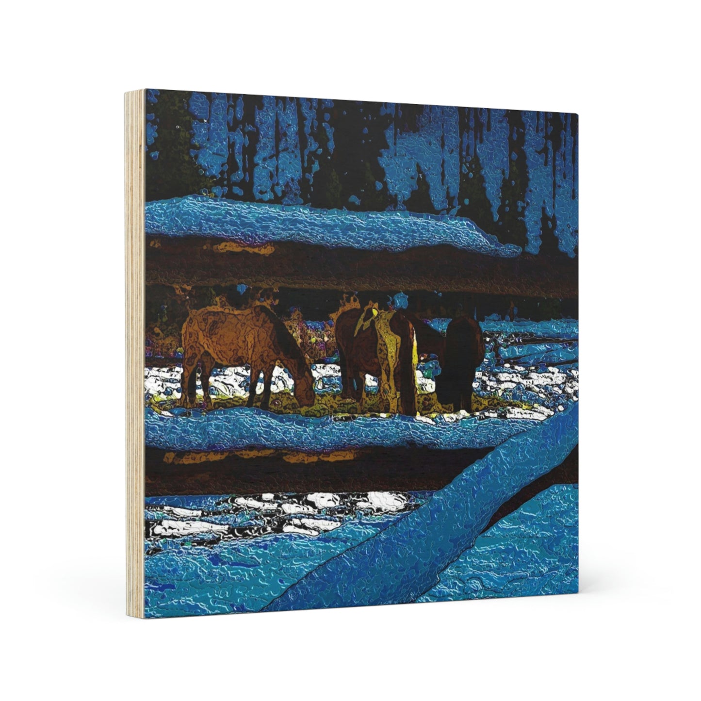 Wood Canvas ... A Horse ... A Saddle ...  Foraging Through The Snow ...  An_Asses 'Cry' ... Central Idaho, November 2022 ...  Original Works ...