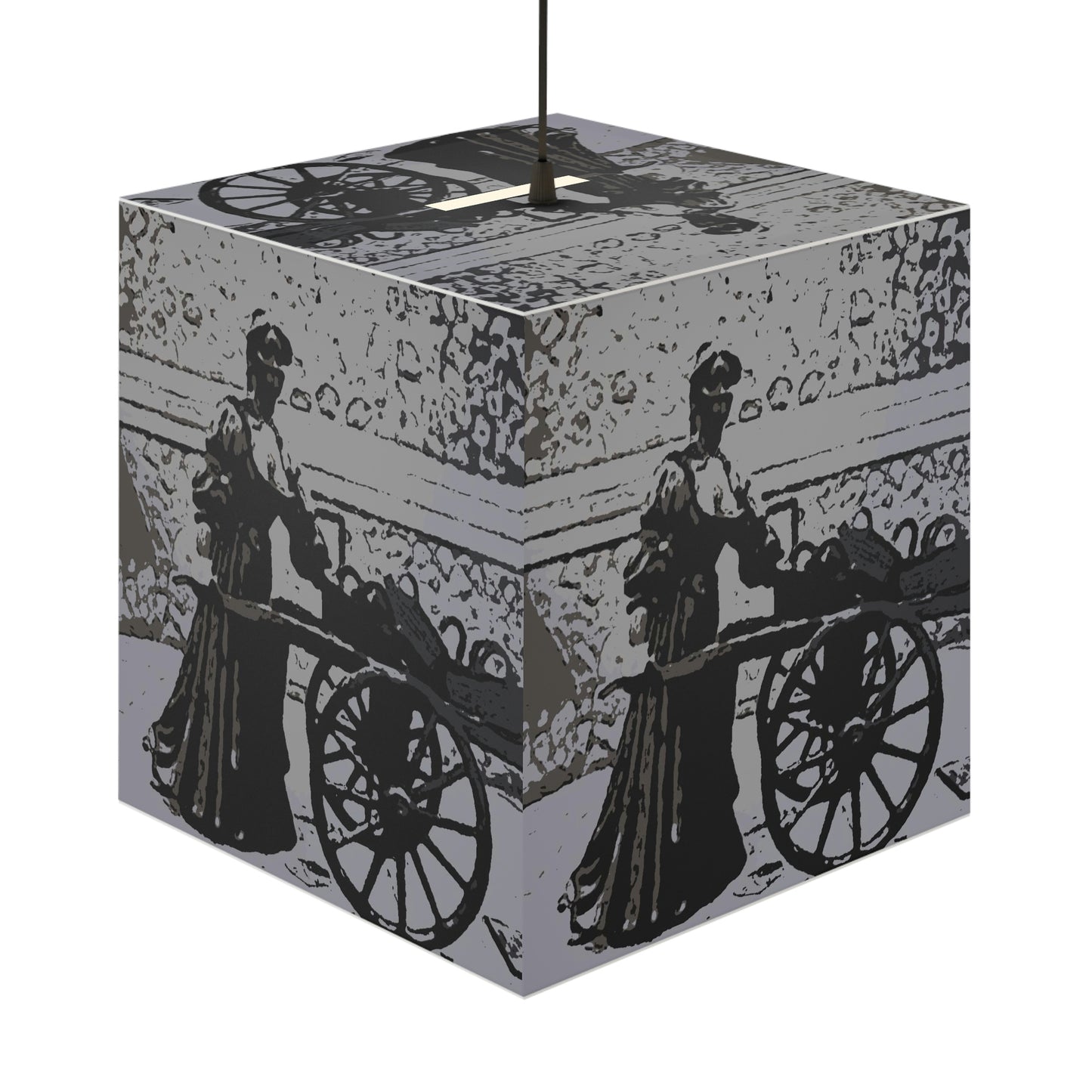 Light Cube Lamp ... Dublin's "Molly Malone Along Grafton Street" ... Cryin' Cockels & Muscles Alive-Alive-Oh ... Circa 2003 ... Original Works ...