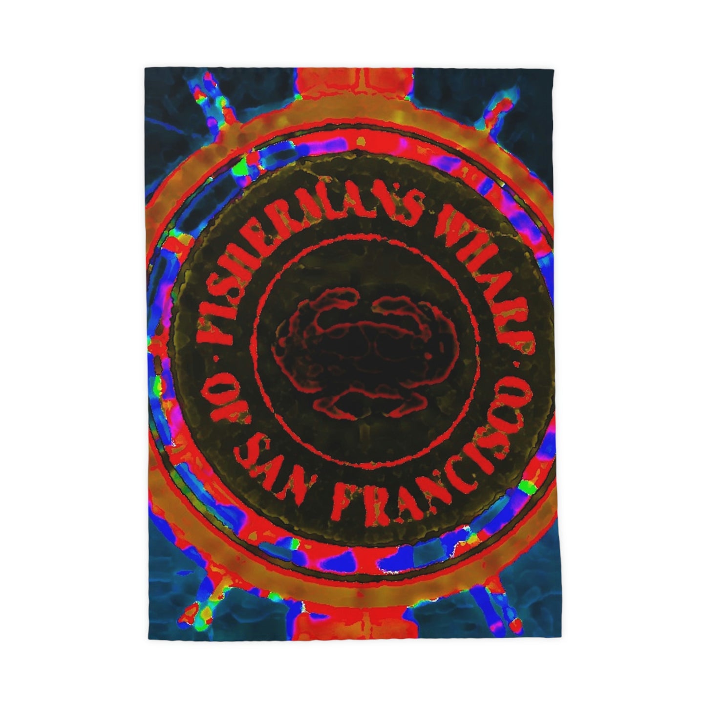 Tea & Kitchen Towel ... "No.9 Fishermen's Grotto - Fishermen's Wharf, SF, California" ... Family Archives: 1970's ... Original Works ...