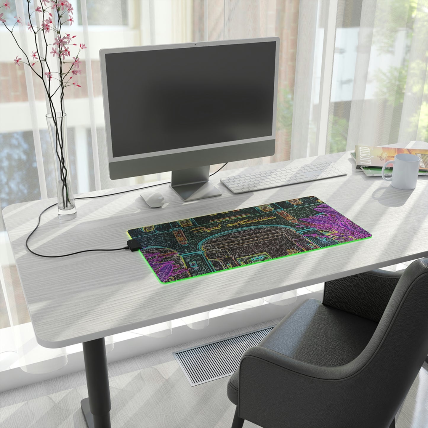 LED Gaming Mouse Pad ... "La Grande Entree" At: 'The Pink Palace' ... The Royal Hawai'ian ... Honolulu, HI ... '27Oct2014' ... Original Works ...
