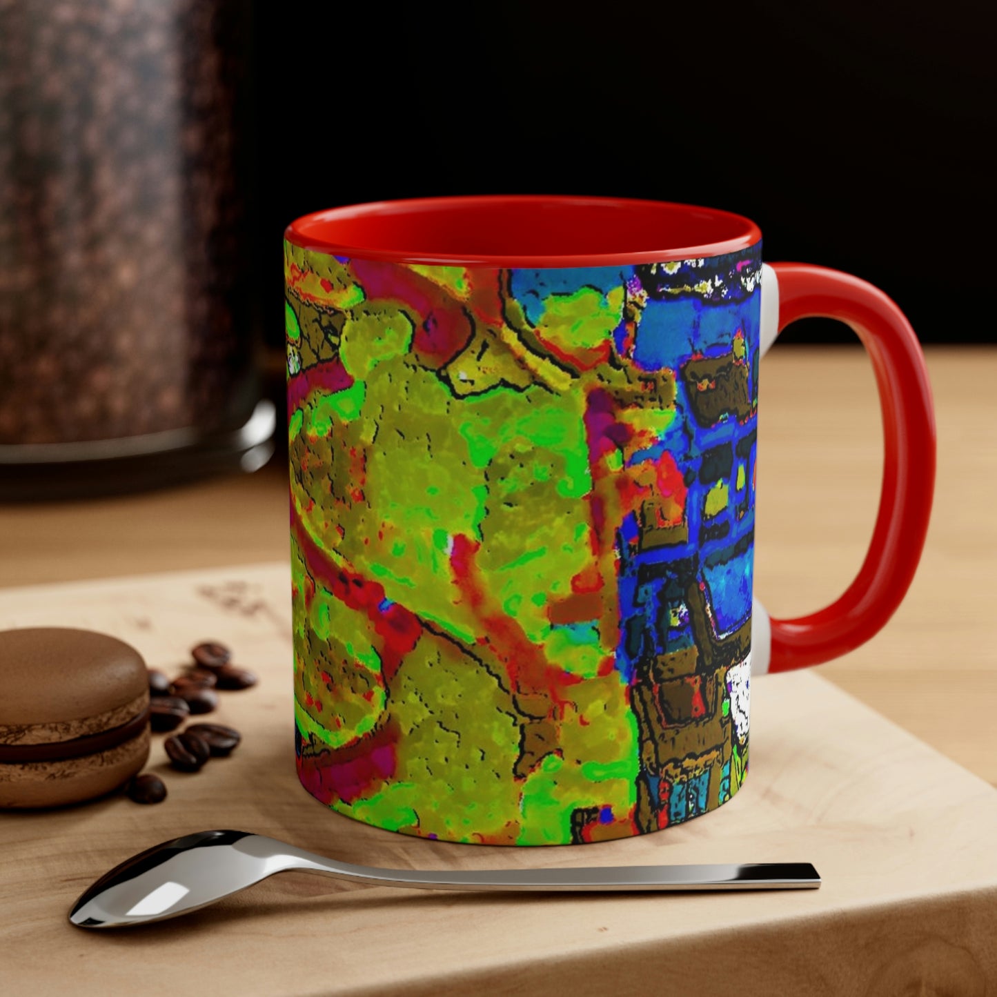 Accent Coffee Mug, 11oz ... A Crazy Street ... 'Eight Winding Curve-Switchbacks' ... "Lombard Street, San Francisco, CA' ... Family Archives: 1970's ... Original Works ...