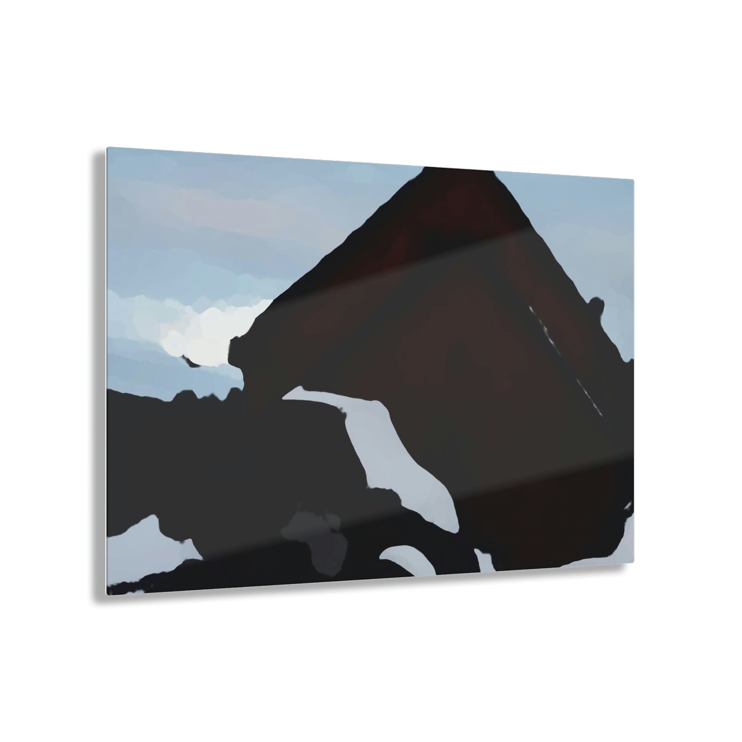 Acrylic Prints ... After An Intense Snow Storm ... 'Digging Out' ... A Vehicle & Cabin "In The Mountains" ... March 2023 ... Original Works ...