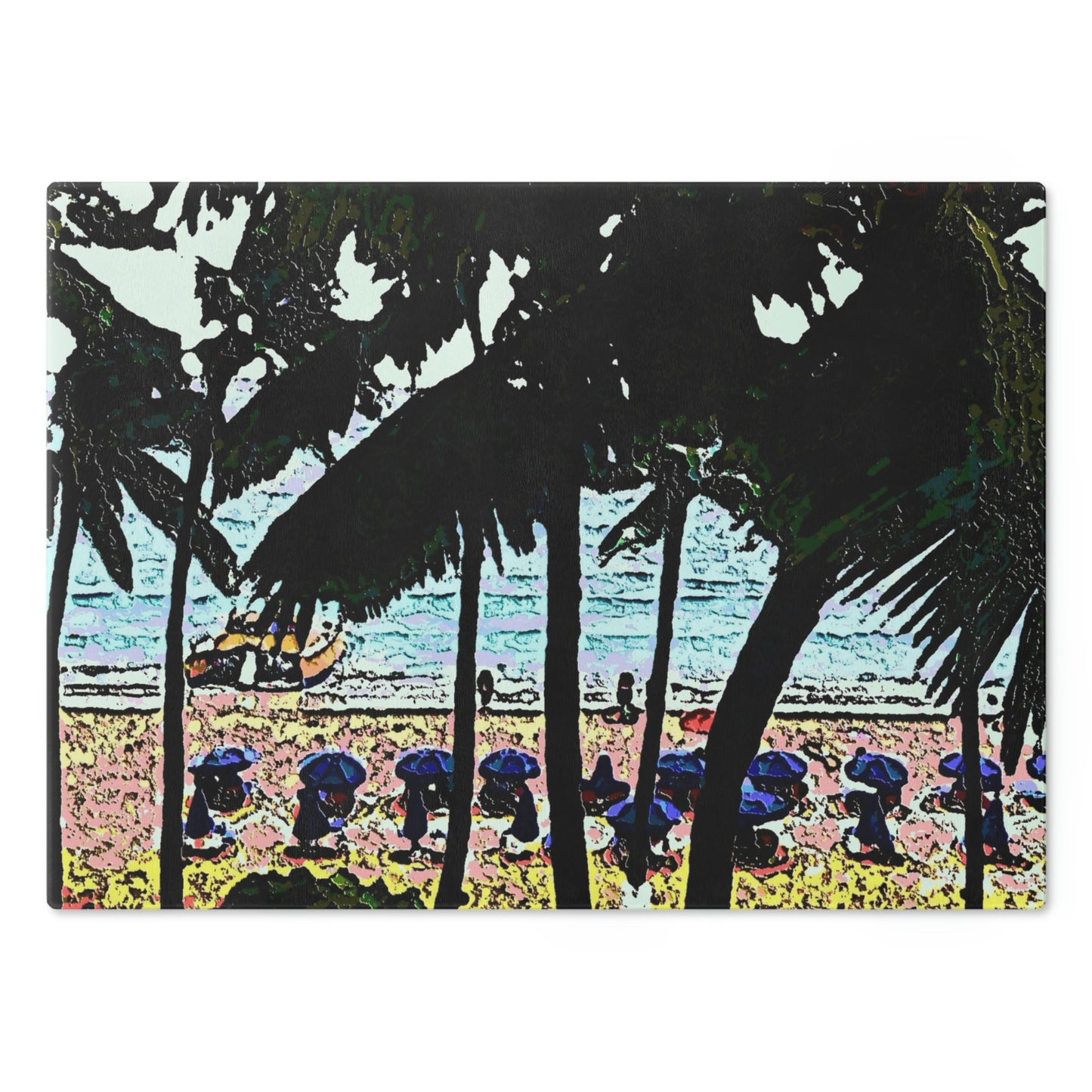 Cutting Board ... "A Beautiful Beach Amongst The Palms" ... The Outrigger Waikiki, Honolulu, Oahu ... Original Works ...