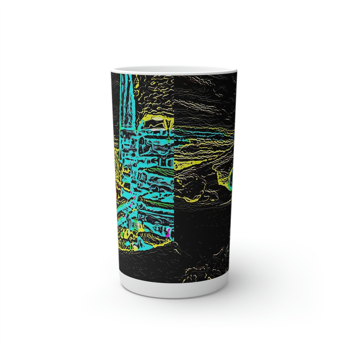Conical Coffee Mugs (3oz, 8oz, 12oz) ... "Snow Vehicle In Snow Storm At-Rest" ... Circa 12Mar23 ... Central Idaho ... 18-Hours Rendering Time: Original Works ...