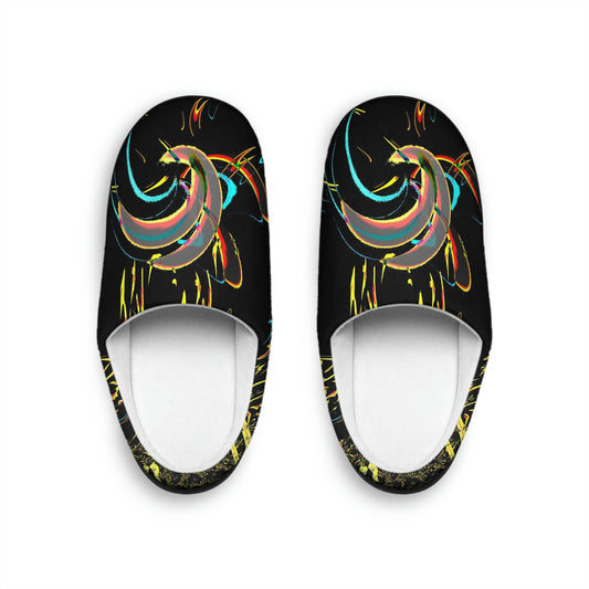 Men's Indoor Slippers ... "Waning Moon" ... Central Idaho ... October 2022 ... Rendering Time: 22 Hours ... Original Works ...