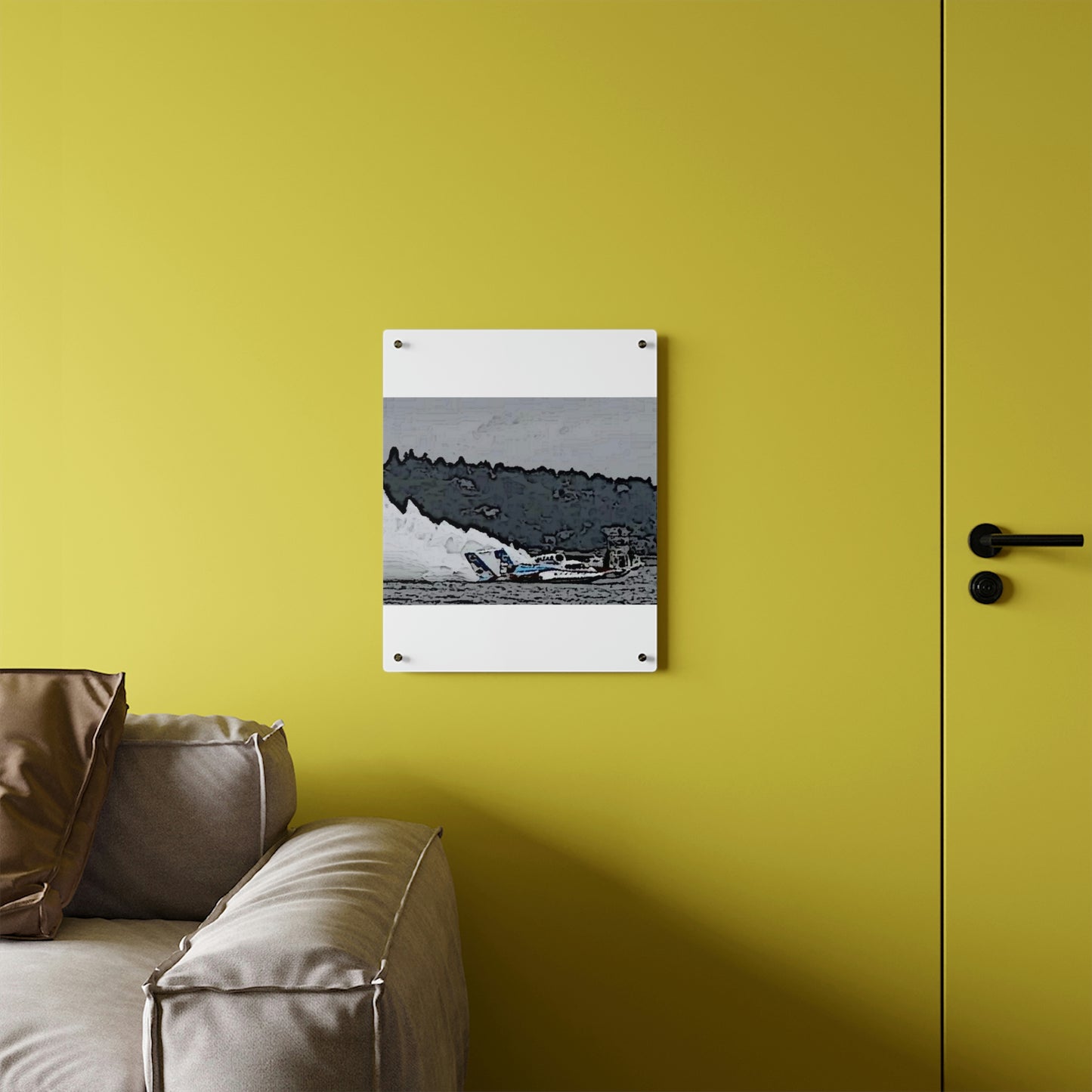 Acrylic Wall Art Panels ... Seattle Columbia Cup On Lake Washington ... "Dave Wilcox Heads For The Win" ... Associate Gift-Photo ... Original Works ...