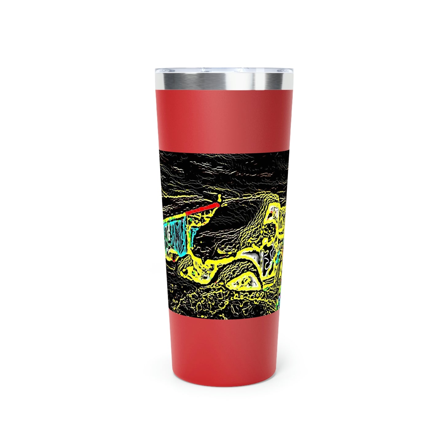 Copper Vacuum Insulated Tumbler, 22oz ... "Snow Vehicle In Snow Storm At-Rest" ... Circa 12Mar23 ... Central Idaho ... 18-Hours Rendering Time: Original Works ...