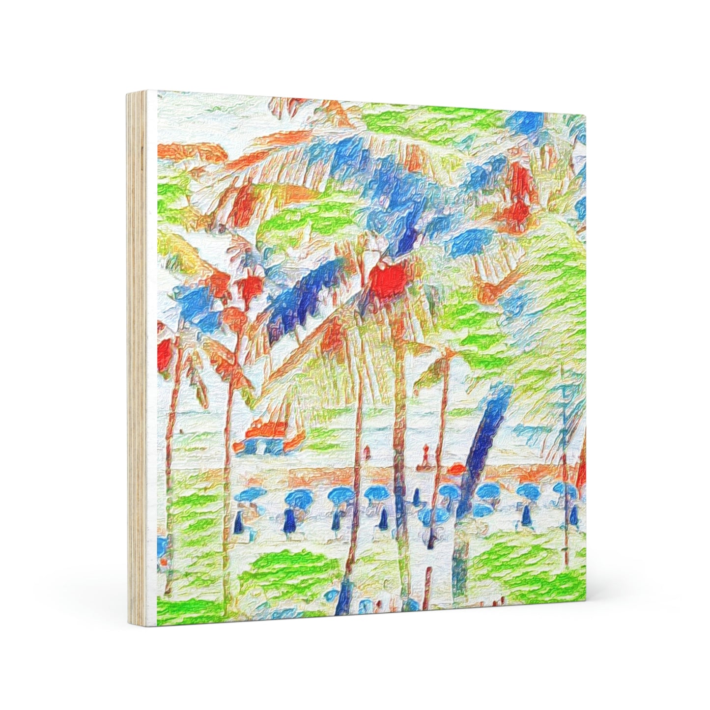 Wood Canvas ... "The Royal Hawai'ian: Waikiki Beach_Beach" ... Honolulu, HI ... Ocotber 2014 (Halloween) ... Original Works ...